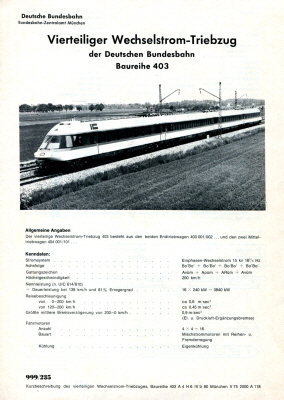 BR 403 DB-Merkblatt